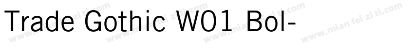 Trade Gothic W01 Bol字体转换